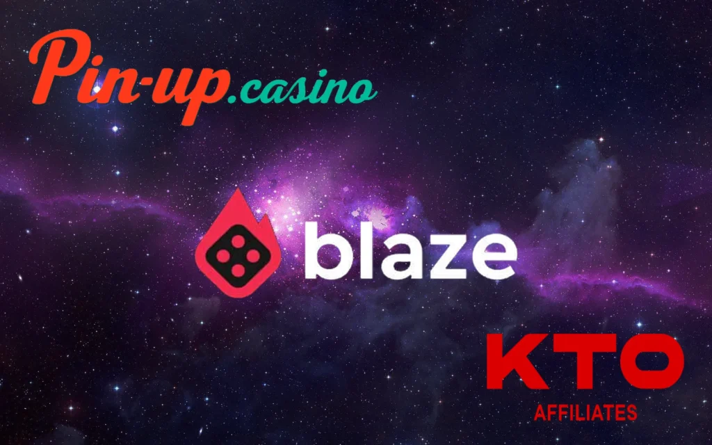 The logo for a casino game called blaze and kto